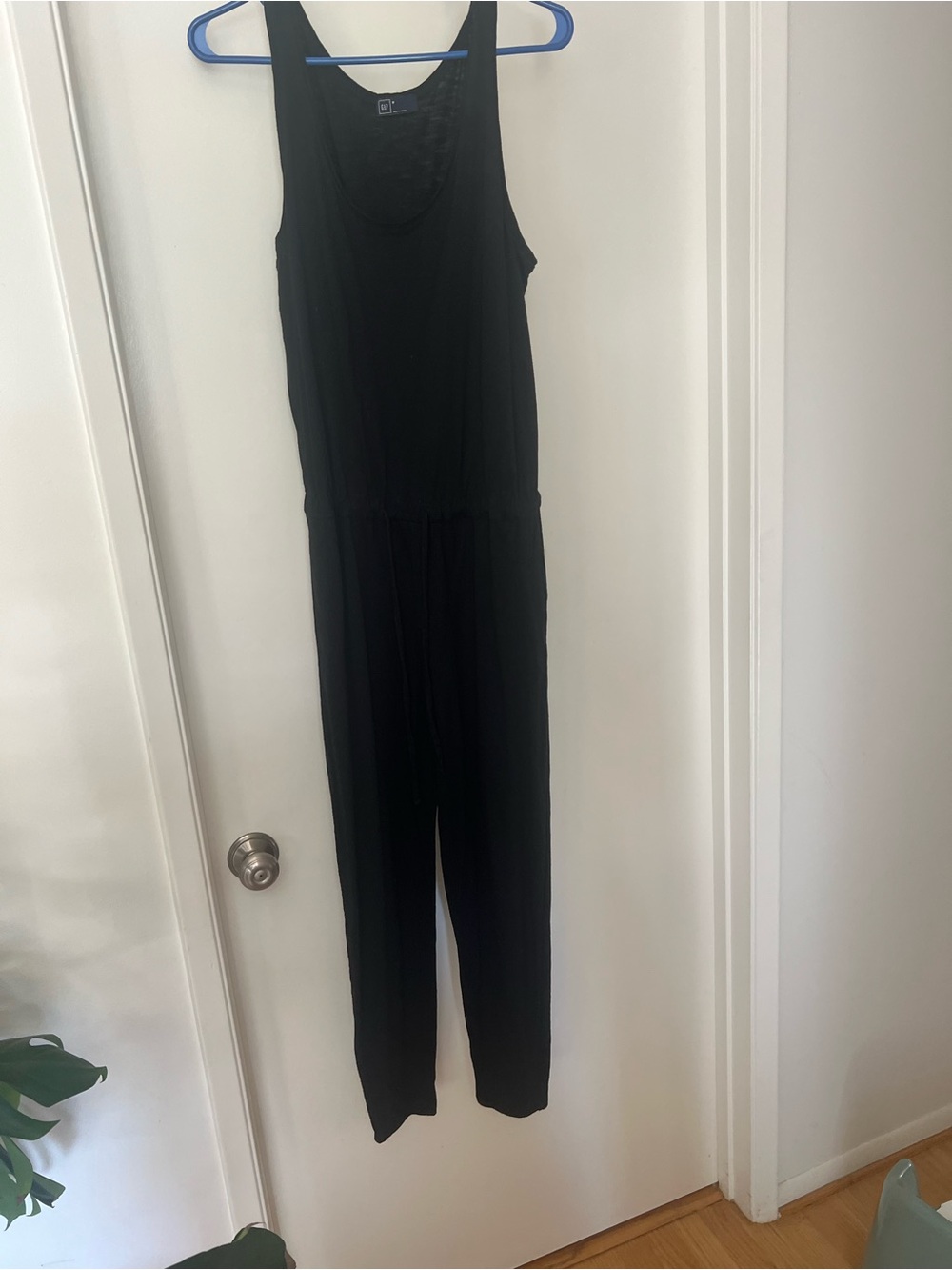 GAP Black Sleeveless Elastic-Waist Jumpsuit